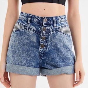 BDG urban outfitters acid wash mom jean shorts